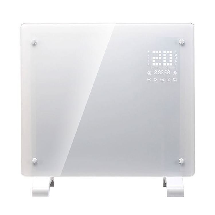 New design panel with wifi control wall mounted bathroom fast heating standing flat or wall mounted glass infrared panel heater