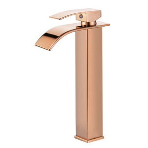 fashion  modern luxury water faucet for hotel bathroom basin mixer tap faucet glass basin faucet