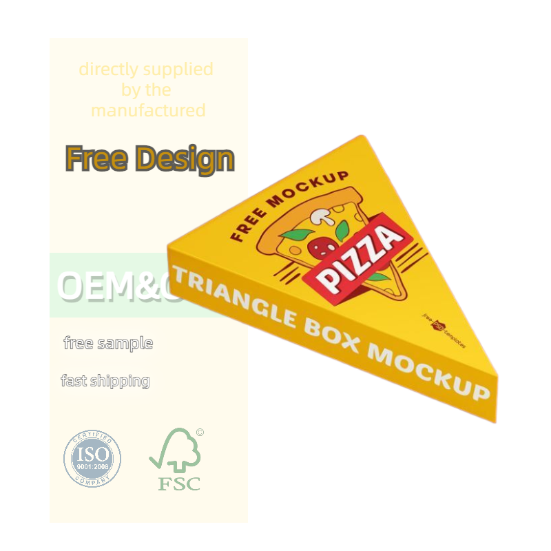 custom design yellow Italy 11 36 inch customise all sizes triangle single slice  pizza cone box