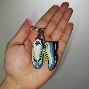 Wholesale Fashion  3D Mini AJ Sneaker key chain 3D MINI Sports Running shoes keychain 95 Air Ma x