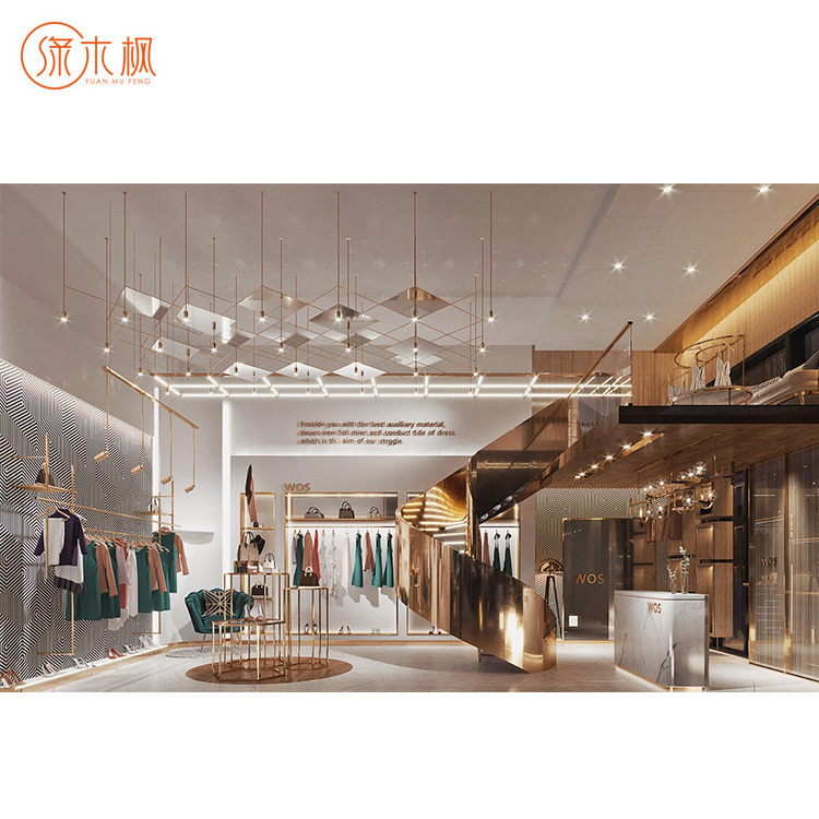 Trendsetting Gold Clothing Display Rack Elevate Brand's Image Opulent Clothing Stand Metal Garment Display Rack Manufacturer