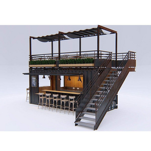 Custom Made Mobile Store Pop Up Cafe Bar 20ft And 40ft Movable Shipping Container Coffee Shops For Sale