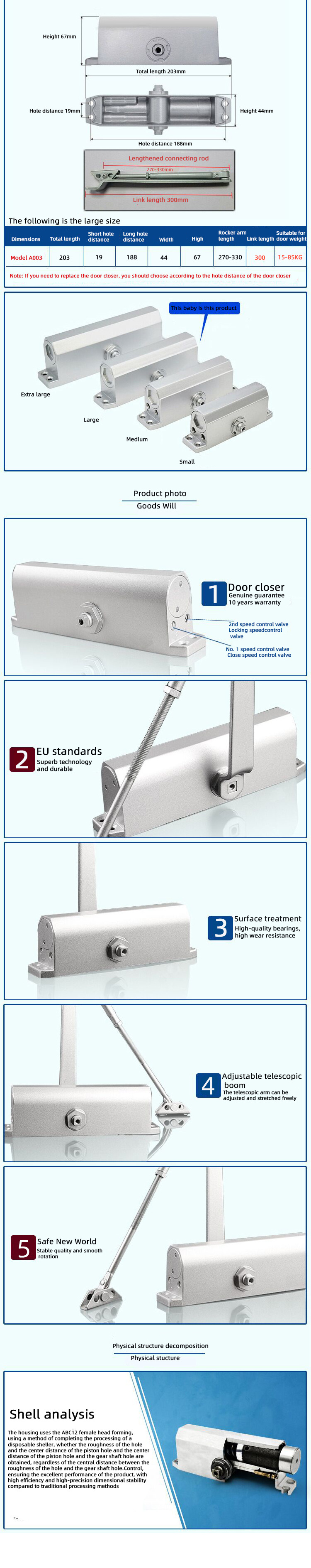 External automatic swing door operator intelligent automatic switch remote control access control induction electric door closer