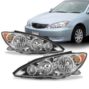 Headlights Fits Toyota Camry 2005-2006 Halogen Headlights Type Chrome Head light Assembly Headlight Assembly