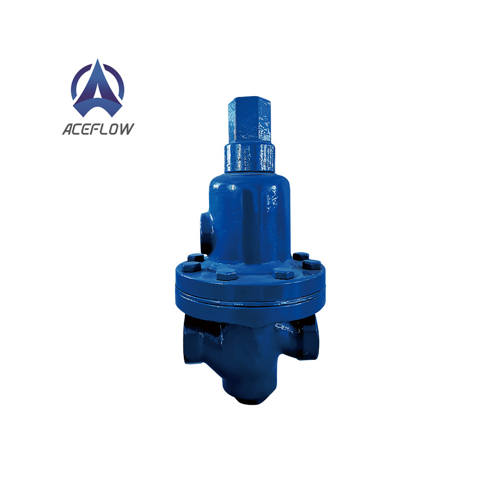 Cast iron liquid flow pressure control flange end connection pressure reducing valve