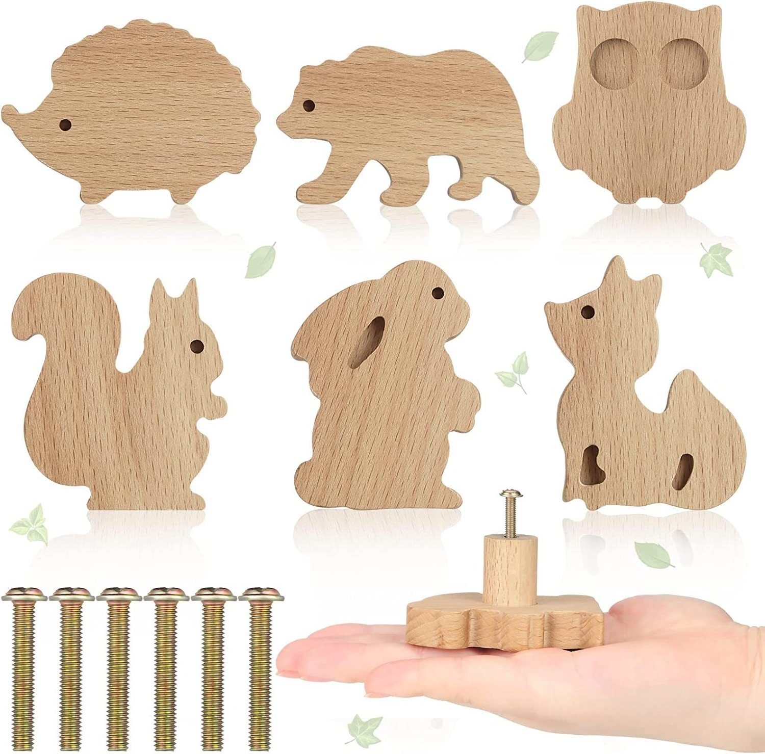 Customized Animal Shape Cabinet handles Cupboard Drawer Knob Wooden Kids Safety Furniture Pulls