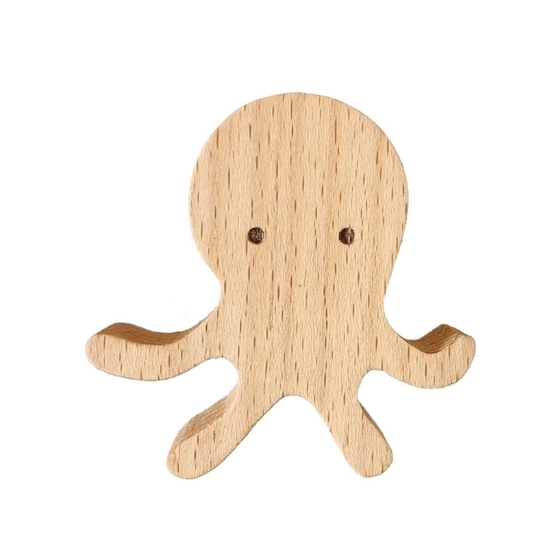 Cute Animal Wood Knobs Children Safty Decoration Handles Wardrobe Pulls Kitchen Cabinet Furniture Handle