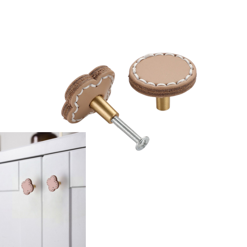 Modern Drawer Leather Handle Kitchen Cabinet Bedroom Leather Door Pulls Decoration Pulls Furniture Children living roomKnobs