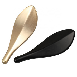 Nordic Solid Brass Gold Leaf Shaped 32mm Handles for Cabinets and Drawers Closet Knobs Door Pulls Furniture Handles Hardware