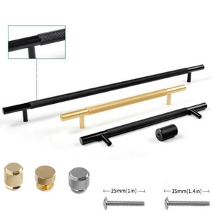 Furniture Pulls Solid knurled Kitchen Accessories Shower Room  Door Handle Metal  Cabinet Handle