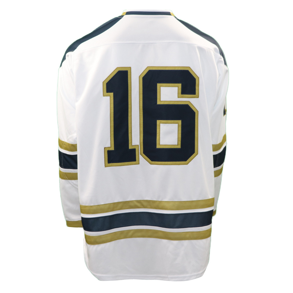 custom classical professional embroidery tackle twill sewn stitched patches lace up collar league hockey jerseys