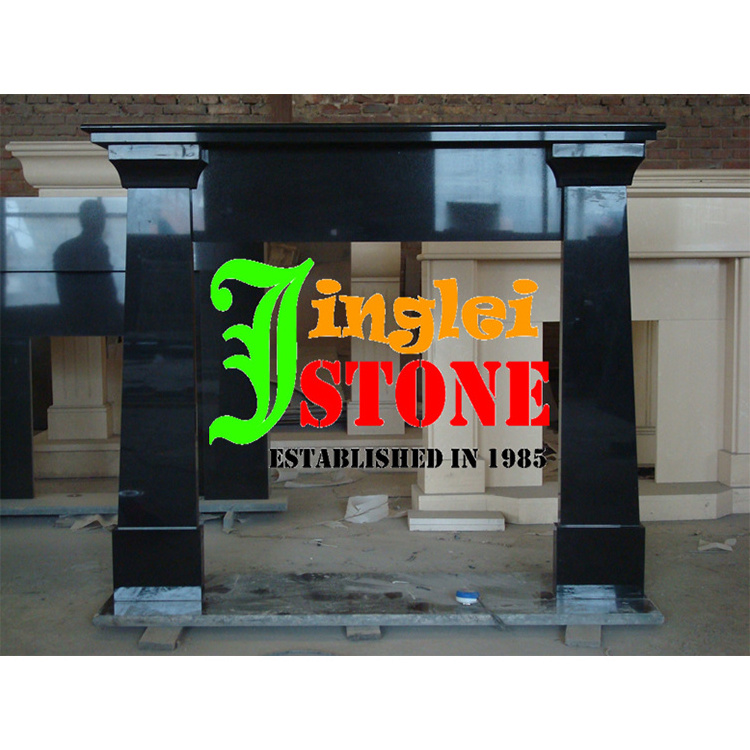 Indoor high hardness Freestanding Granite Slab Fireplace Mantel Using For Home Decoration