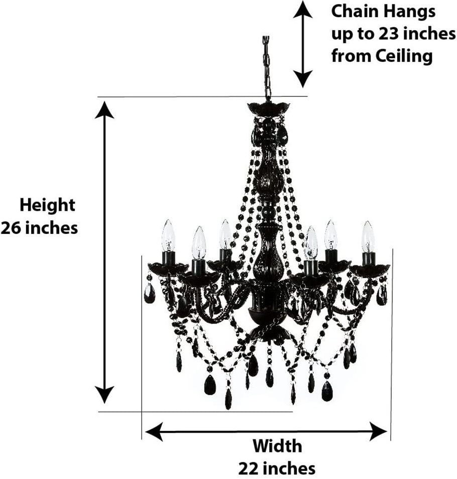 Modern European retro living room chandelier dining room villa lamp black crystal chandelier