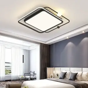 Modern Led Light Creative Square Surface Mounted Round Lamp Ceiling Chandelier White Living Room Bedroom Home Decoration