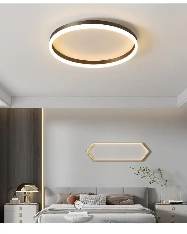 Modern Circular Led Ceiling Lamp Dimmable for Living Room Balcony Nursery Bedroom Ceiling Light Home Decor Indoor Luster Fixture