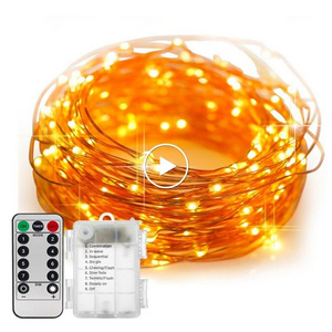 5M 10M Waterproof Remote Control Fairy Lights Battery Operated 8 Mode Timer Copper Wire LED string light