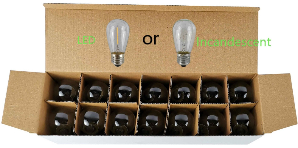 HQ S14 E26/E27 base for Decoration Led Outdoor Garden Christmas String Light Replacement Bulb