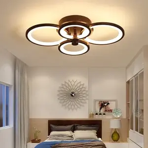 Modern New Dimmable Led Ceiling Lamp for Living Dining Room Bedroom House Lighting Fixture 4/6/8/10 Rings Suspension Light