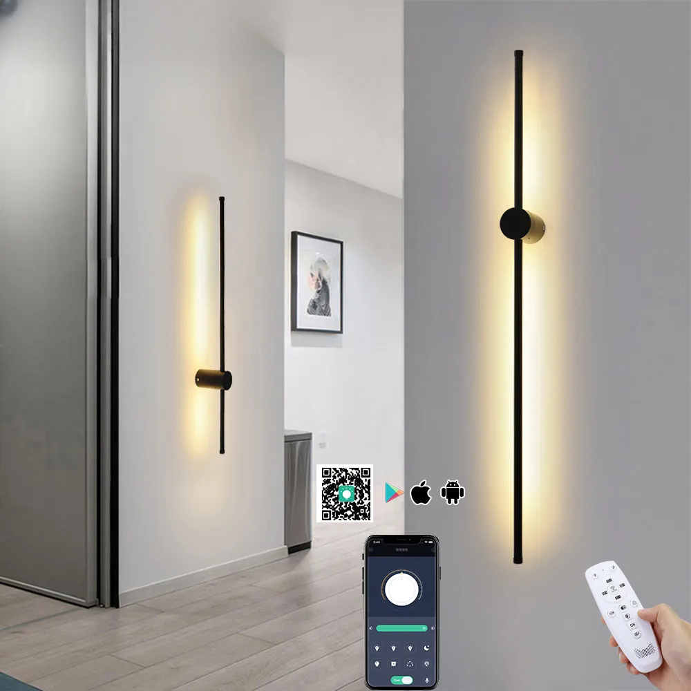 Modern LED Wall Sconce Lamp Long Light Indoor Lighting Living Bathroom Room Decor Bedside Ceiling 85-265V 60cm 80cm 100cm