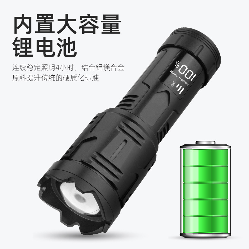 New Strong Light Super Bright Flashlight Outdoor Long Range Charging Tactical Spotlight Laser LED Home Patrol Laser Light