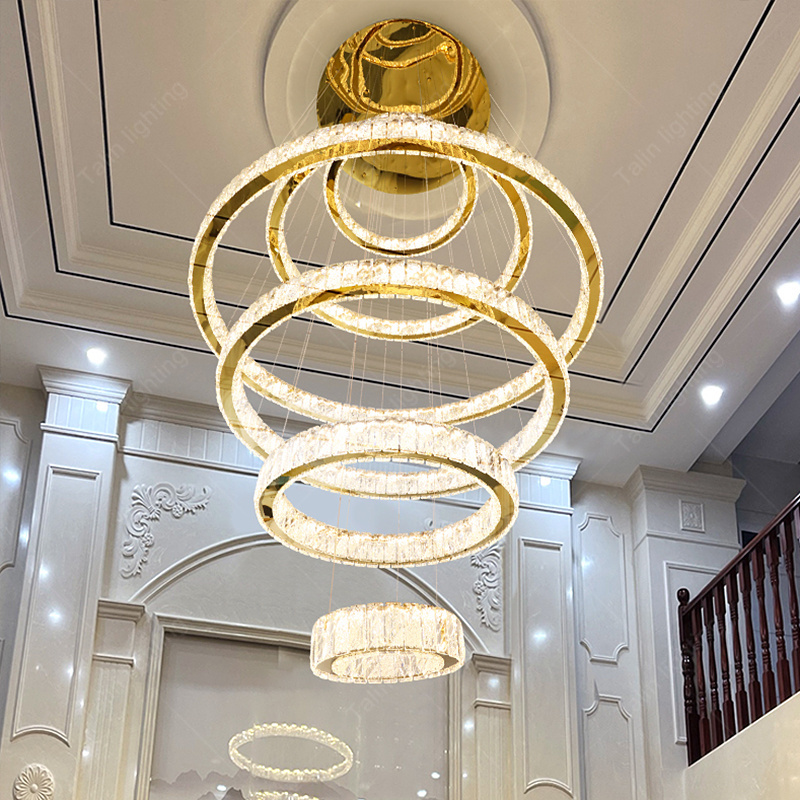 Wholesale Luxury Modern Living Room Light Round Hotel Villa Decorative Crystal Chandeliers Pendant Lights