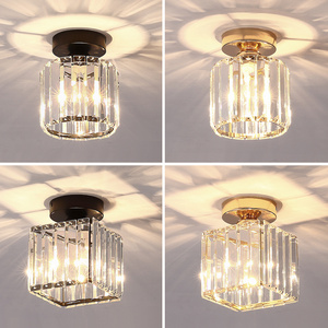 Modern Hanging Ceiling Lights Lamp Living Room Hallway Loft Front Porch Pendant Home Decoration LED Chandelier Glass Fixture.