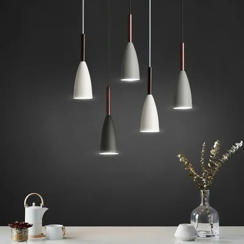 Modern E27 Led Pendant Lights Over Dining Table Kitchen Island Nordic Minimalist Hanging Lamp Living Room Decoration