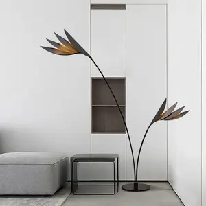 Living Villa Flamingo Leaf-Shaped Table Designer Modern Minimalist Model Room Floor Lamp