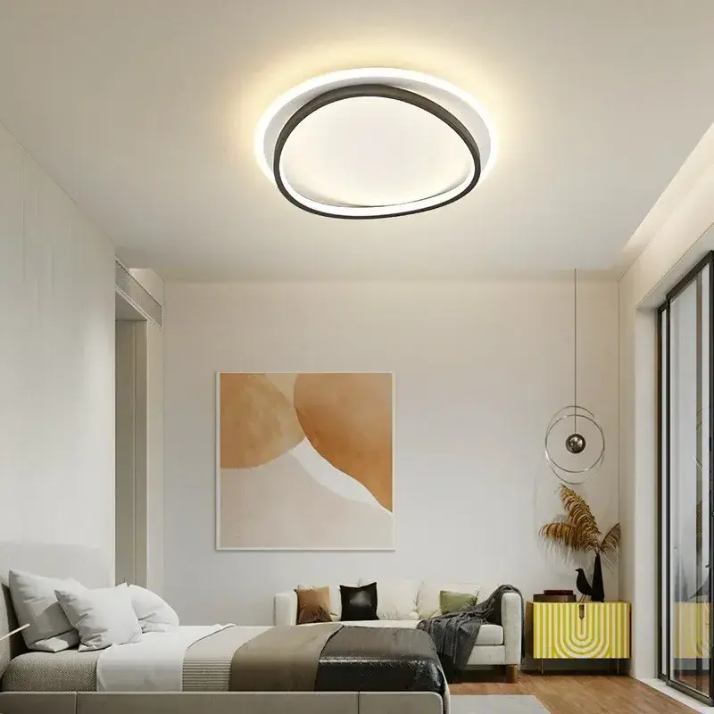 Modern LED Ceiling Light Chandelier For Bedroom Living Dining Room Black Gold Home Decoration Indoor Lighting Fixtures Lustre