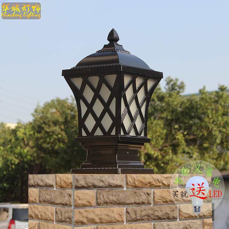 European style pillar Villa garden courtyard door post wall lamp Outdoor light waterproof LED landscape