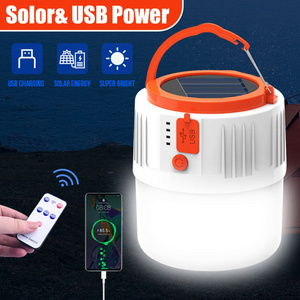 V65 LED Solar Charging USB 24Lamp Bead Bulb Night Market Lamp Mobile Outdoor Camping Light Power Outage Emergency Lights