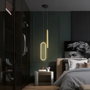 Modern Creative Pendant Lamp Bedside Bedroom Downlight Restaurant Kitchen Dining Room Lights Hanging Lighting Led Indoor Fixture