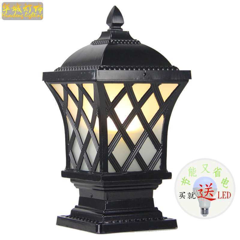 European style pillar Villa garden courtyard door post wall lamp Outdoor light waterproof LED landscape