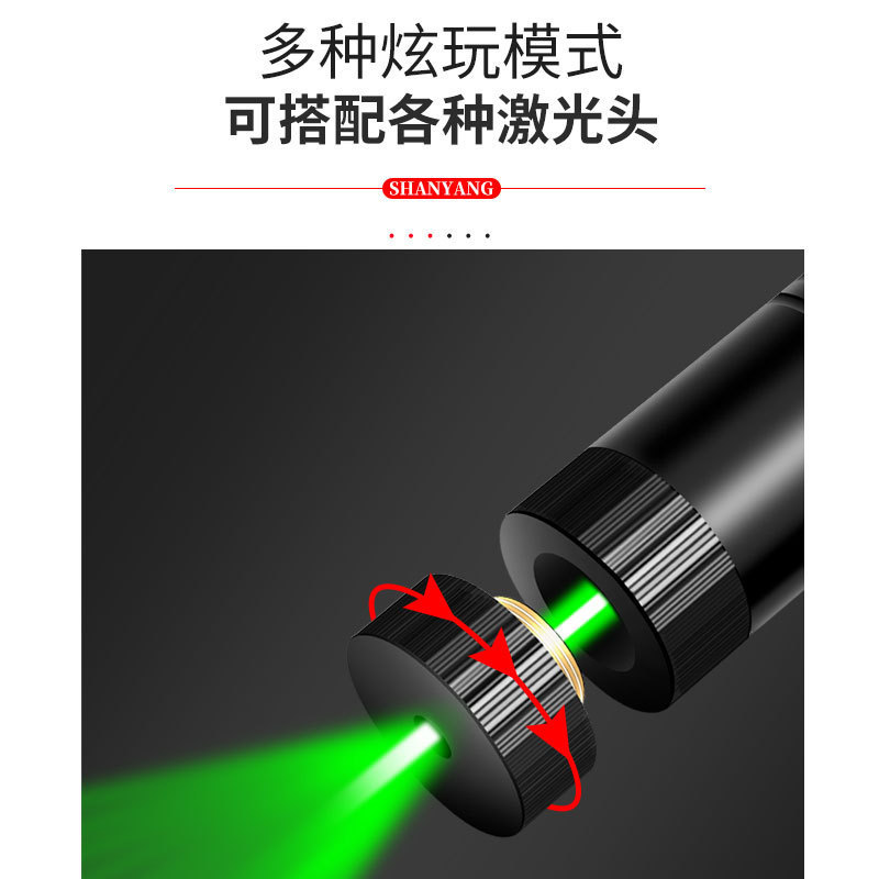 Laser flashlight, green light  starry sky, rotating pattern of laser lamp, experimental teaching of star sales project