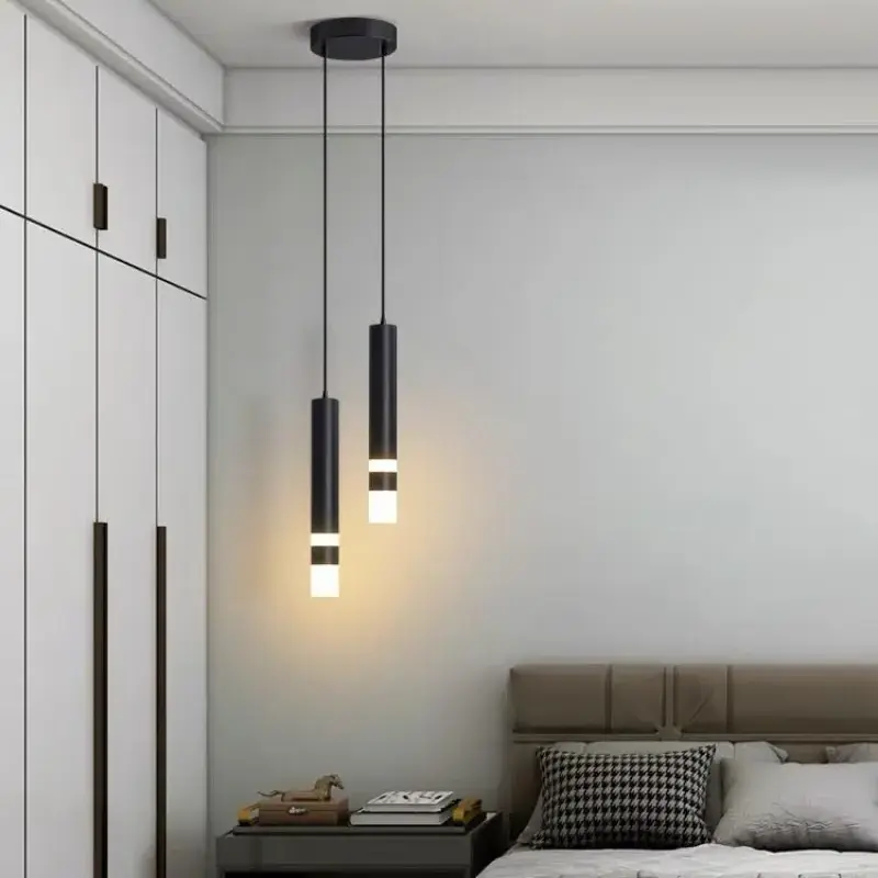 Modern Creative Pendant Lamp Bedside Bedroom Downlight Restaurant Kitchen Dining Room Lights Hanging Lighting Led Indoor Fixture