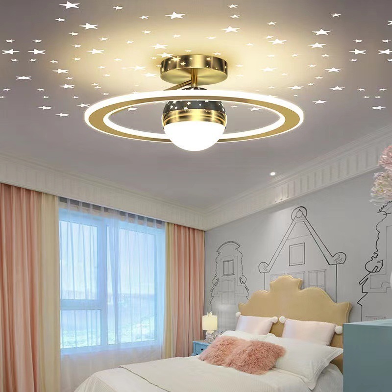 Modern Led Ceiling Lights Children Lighting For Bedroom Living Room Chandeliers Lamp RC Dimmable Indoor Ring Luces Novelty Light