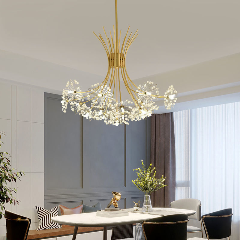 19 heads crystal led pendant light black/gold chandelier G4 for interior lighting modern living room bedroom dining room kitchen