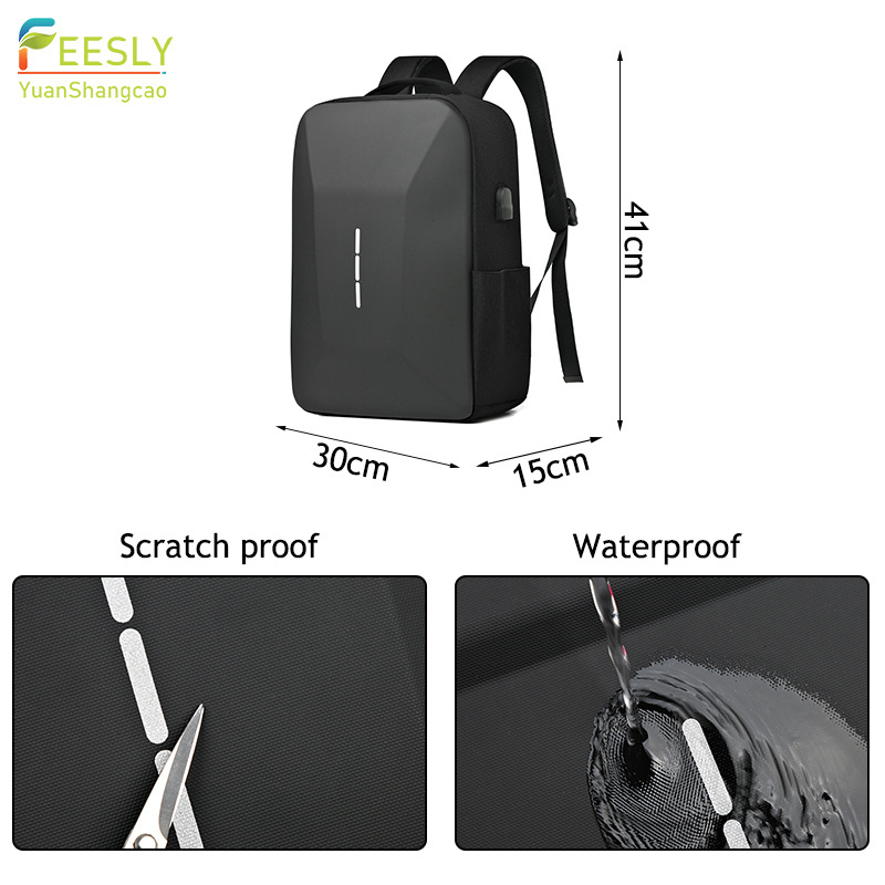 hard shelleminent design convertible custom black oxford casual big capacity hiking  laptop backpack for travel use