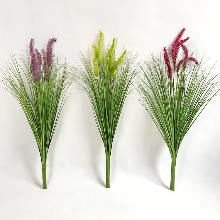 Artificial plants 5 head onion grass plastic flowers single setaria garden ornament