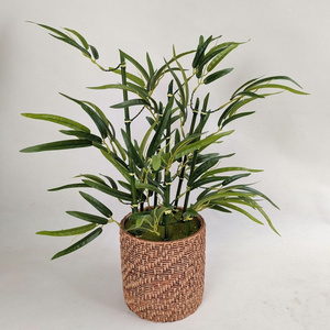 Wholesale Home Decoration Garden Bamboo plants Ceramic Artificial Plants In Pots For Home Decor Indoor