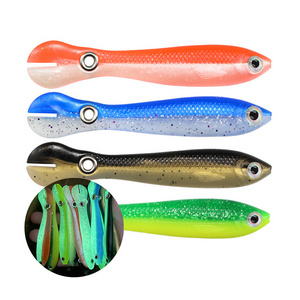 10cm 6g 4 Colors Cranky Loach bionic bait Blast fishing swing tail soft bait black pit bass bait Support customization