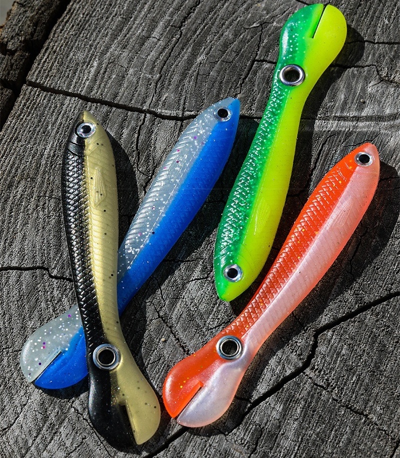 10cm 6g 4 Colors Cranky Loach bionic bait Blast fishing swing tail soft bait black pit bass bait Support customization