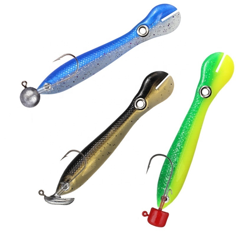 10cm 6g 4 Colors Cranky Loach bionic bait Blast fishing swing tail soft bait black pit bass bait Support customization