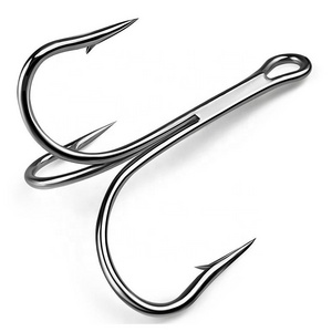 10pcs/bag 6/0# 7/0# 8/0# 9/0# 10/0# Big Size High Carbon Steel Treble Hook For Freshwater And Freshwater