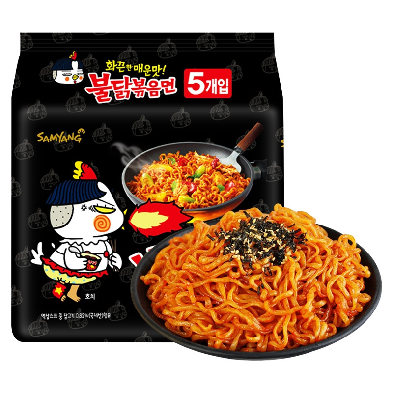 Korean snacks Instant Noodle Food Hot Chicken Spicy Flavor Roasted