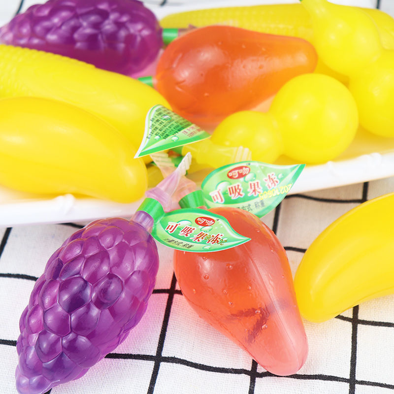 Halal Assorted Fruit Jelly Candy Fruit Shape sweet Jelly