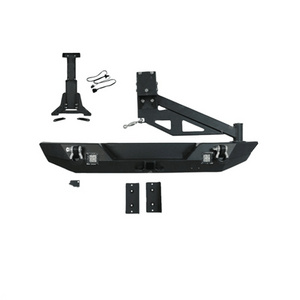 With   Accessories Off Road For Jeep wrangler JK 07+ rear bumper and Spare Wheel tyre Carrier