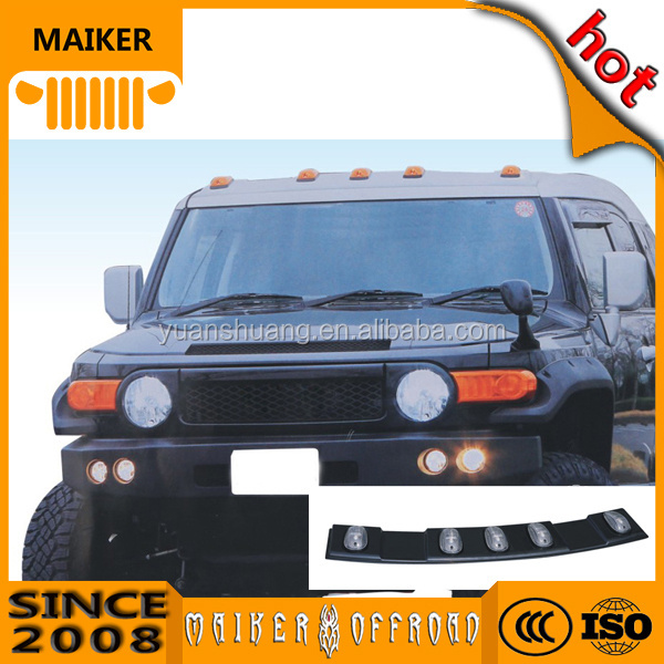 maiker offroad 4x4 auto lighting systems white & yellow color LED Roof light Lamp For FJ Cruiser 07+ car accessories