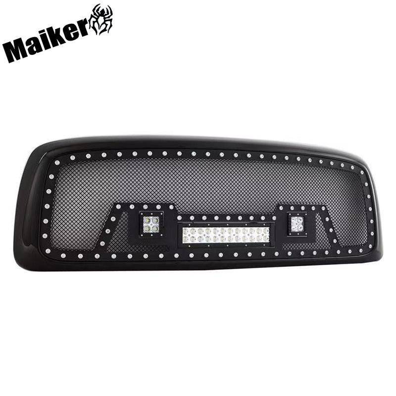 maiker offroad Black Grills with LED for Dodge Ram 1500/2500/3500 Front Grille Auto Accessories