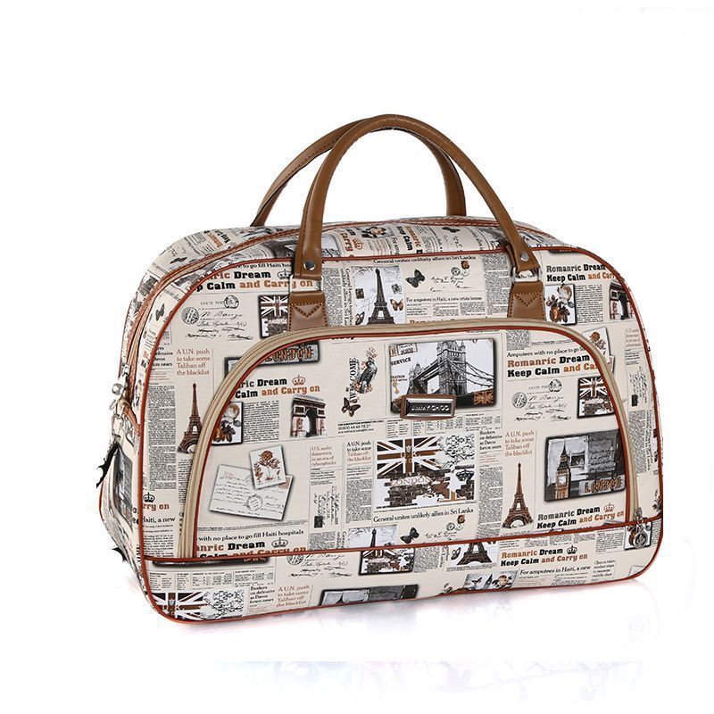 DB096 Hot sale custom printed logo women mini easy to carry duffel bag leather suitcase travel luggage bags